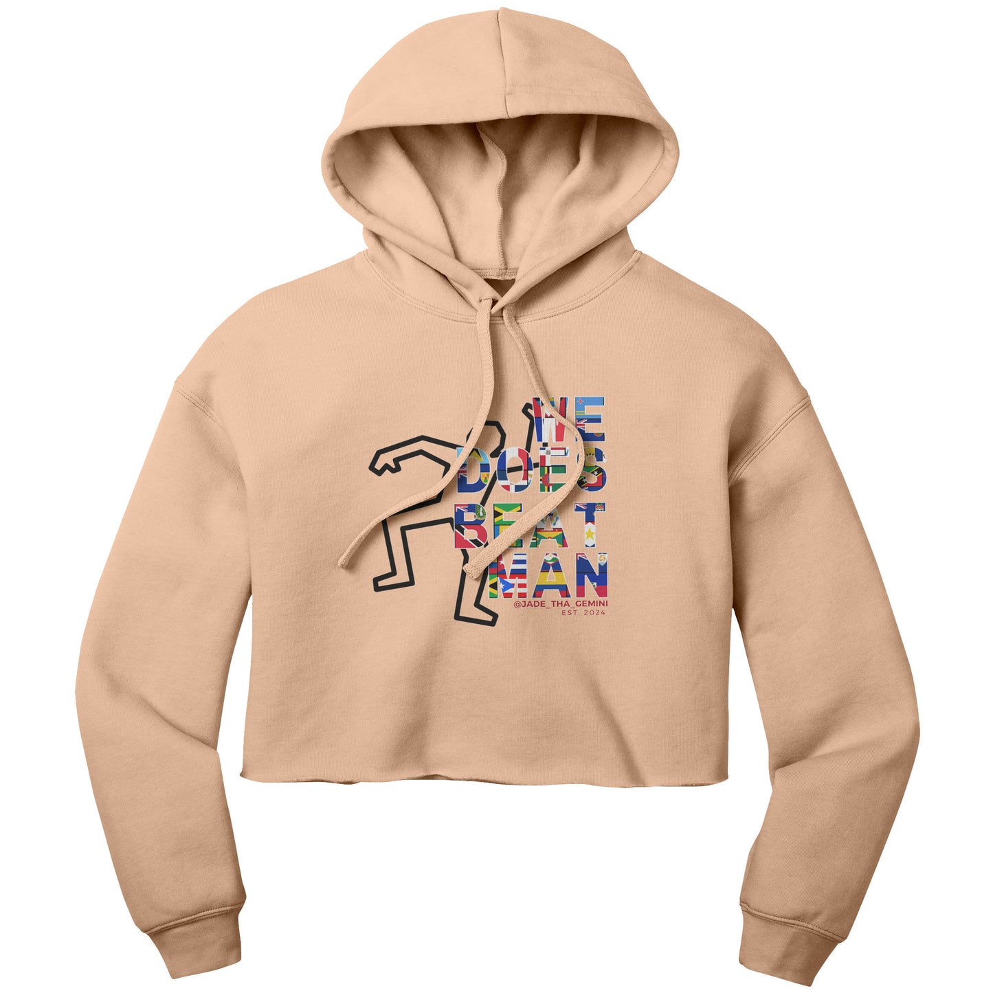 We Does Beat Man Cropped Hoodie