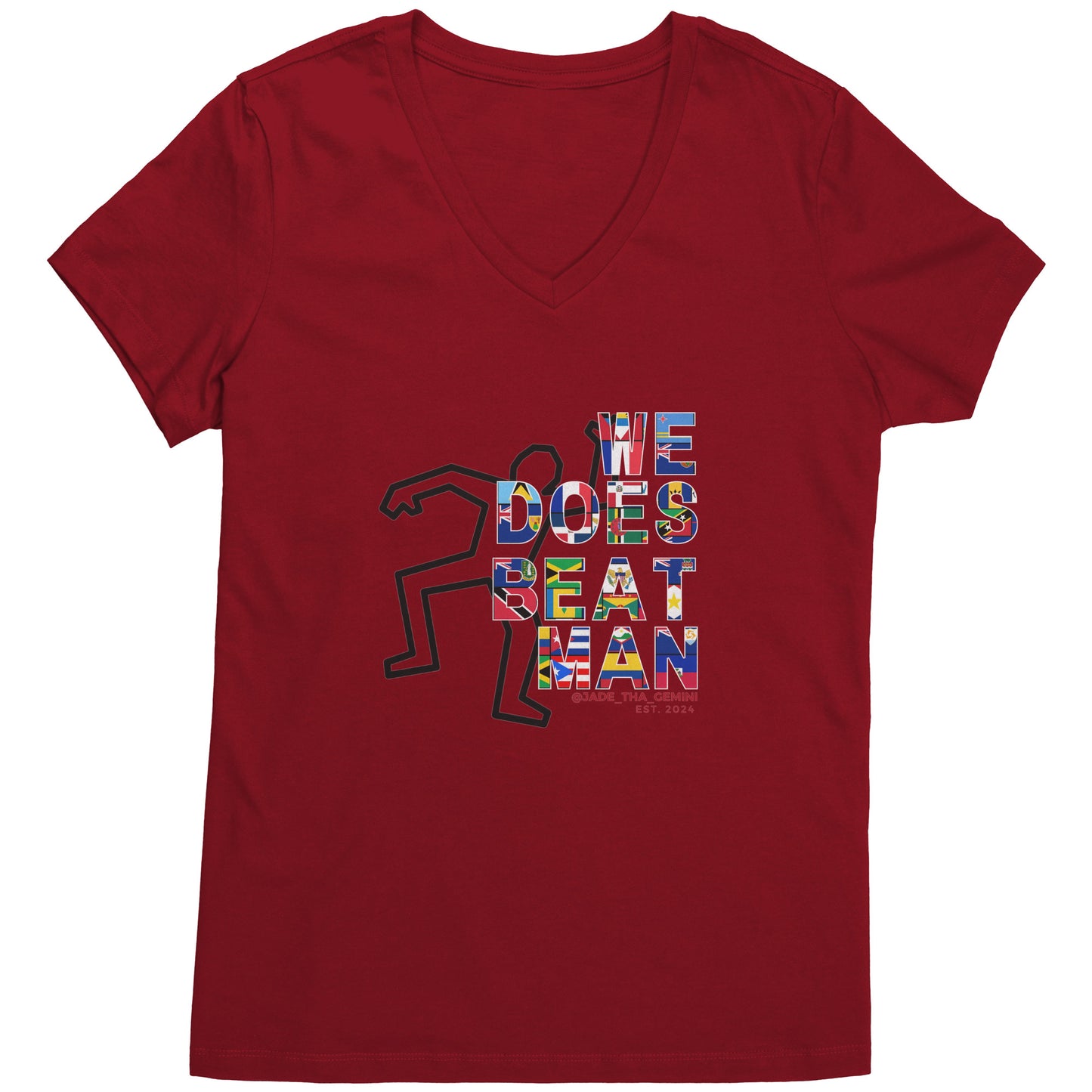 We Does Beat Man Women's V-neck