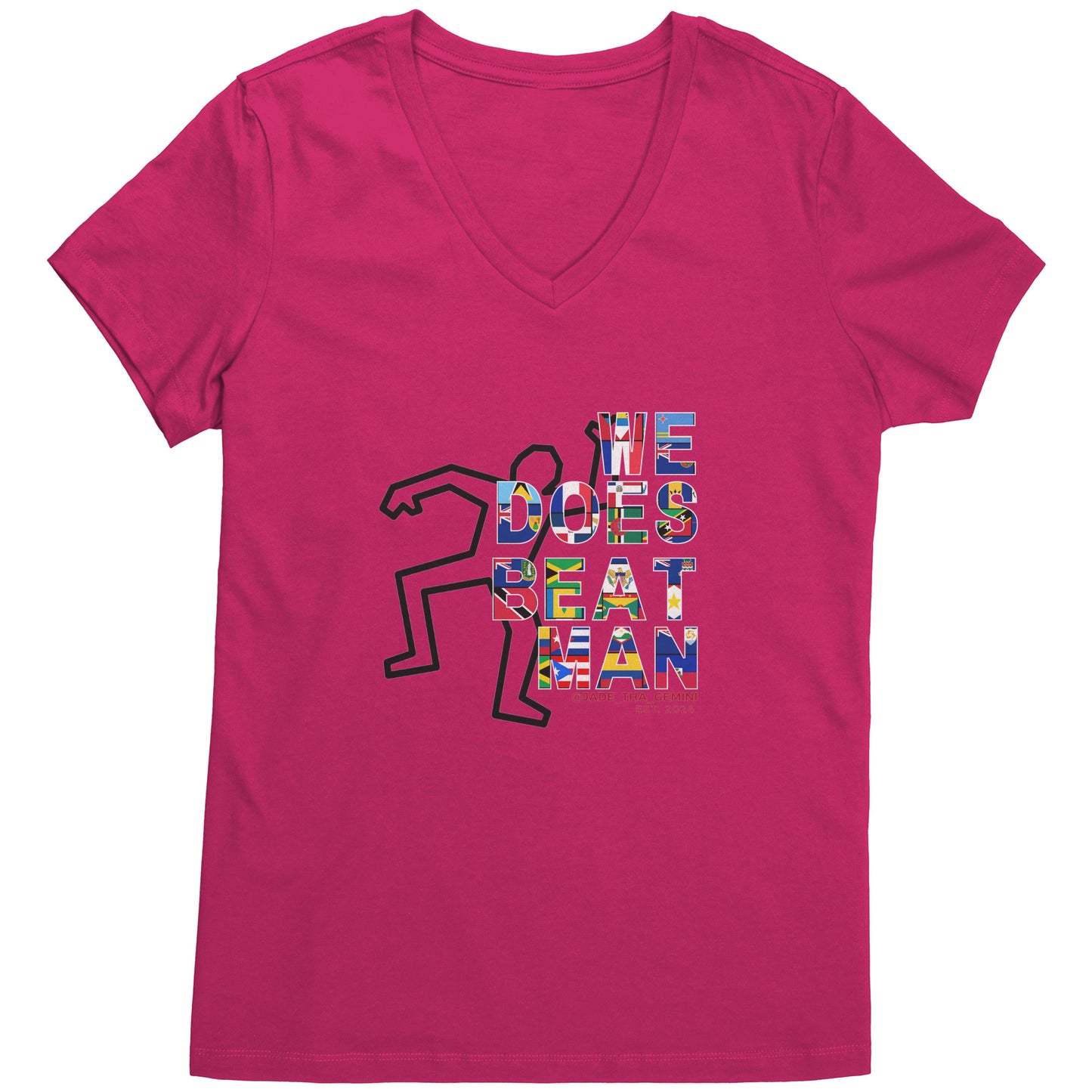We Does Beat Man Women's V-neck