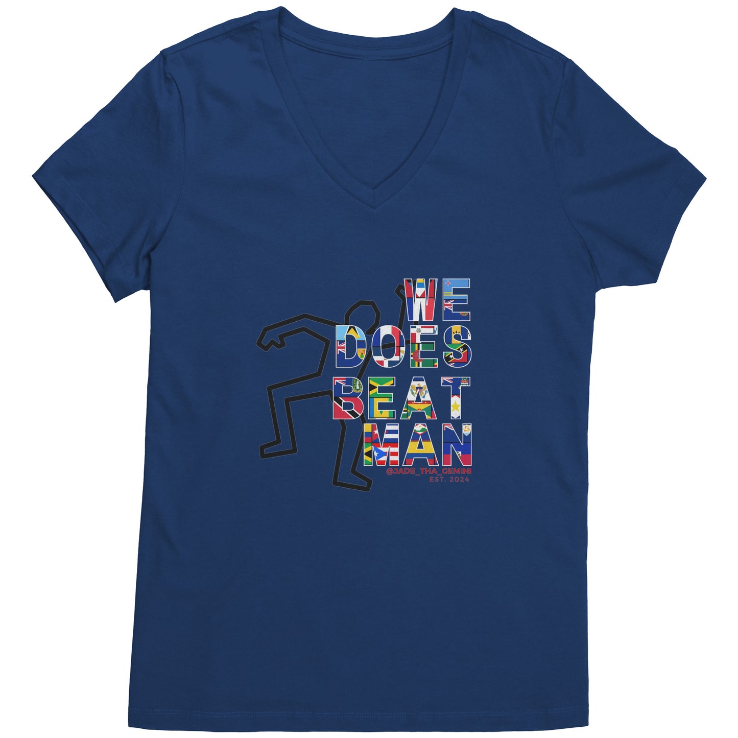 We Does Beat Man Women's V-neck