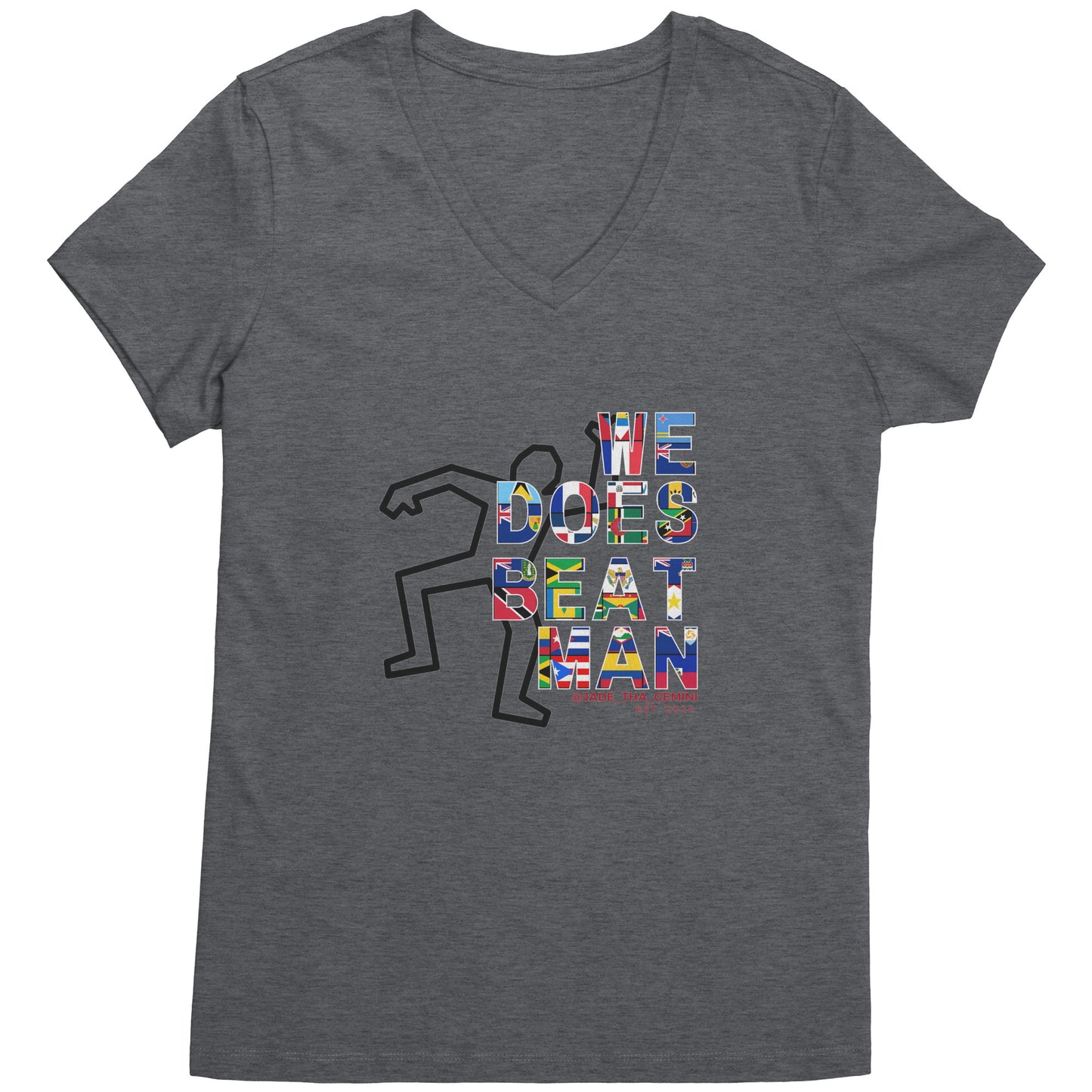 We Does Beat Man Women's V-neck