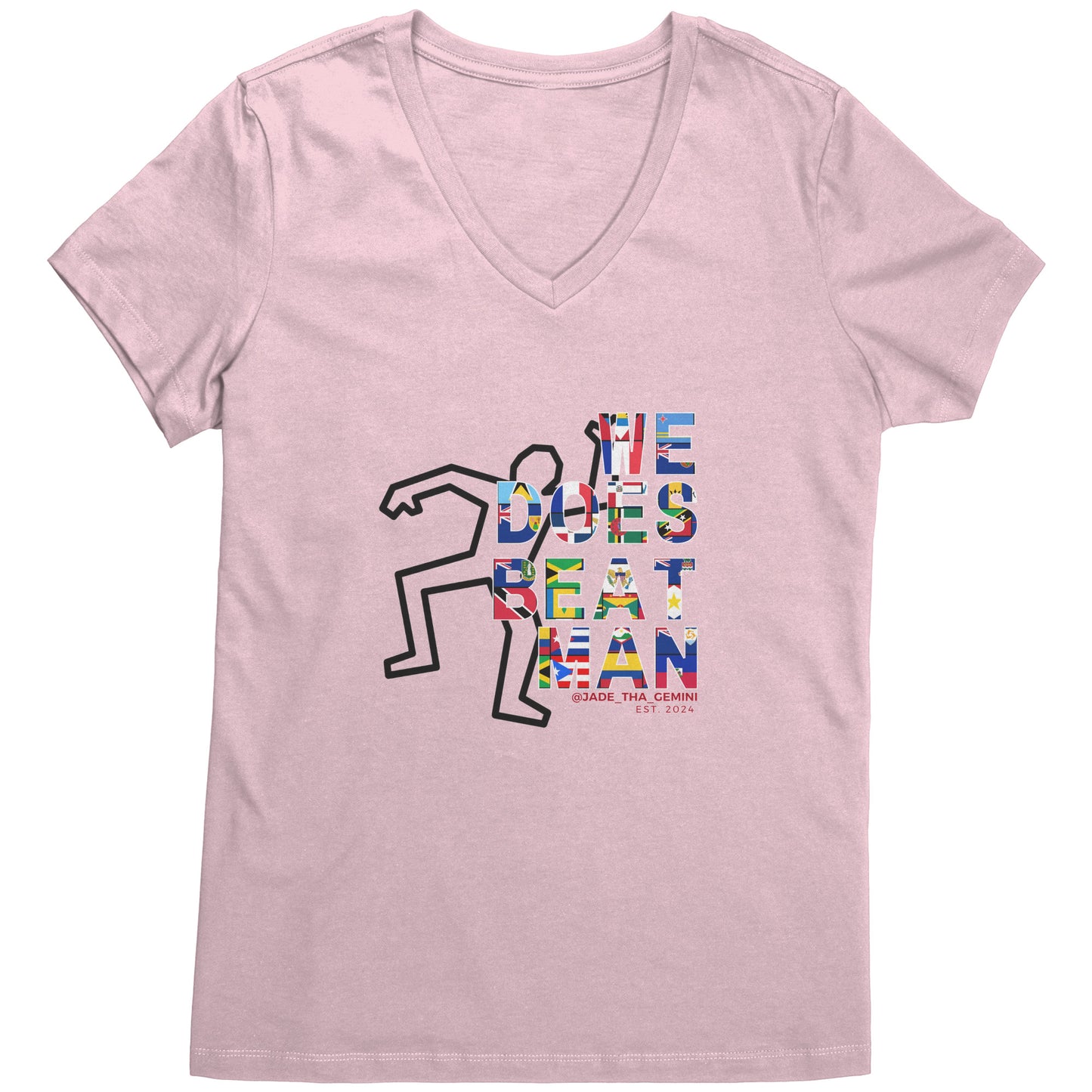 We Does Beat Man Women's V-neck