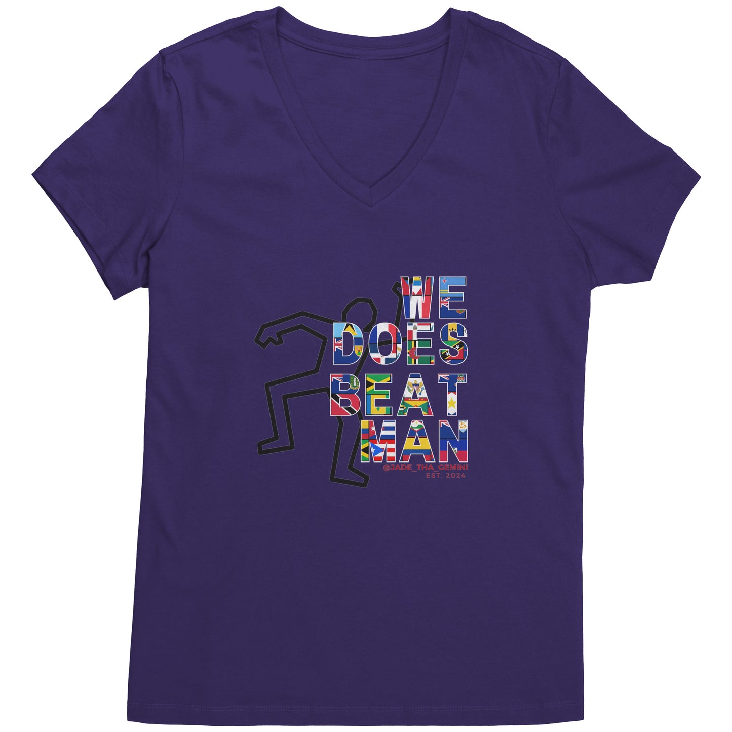 We Does Beat Man Women's V-neck