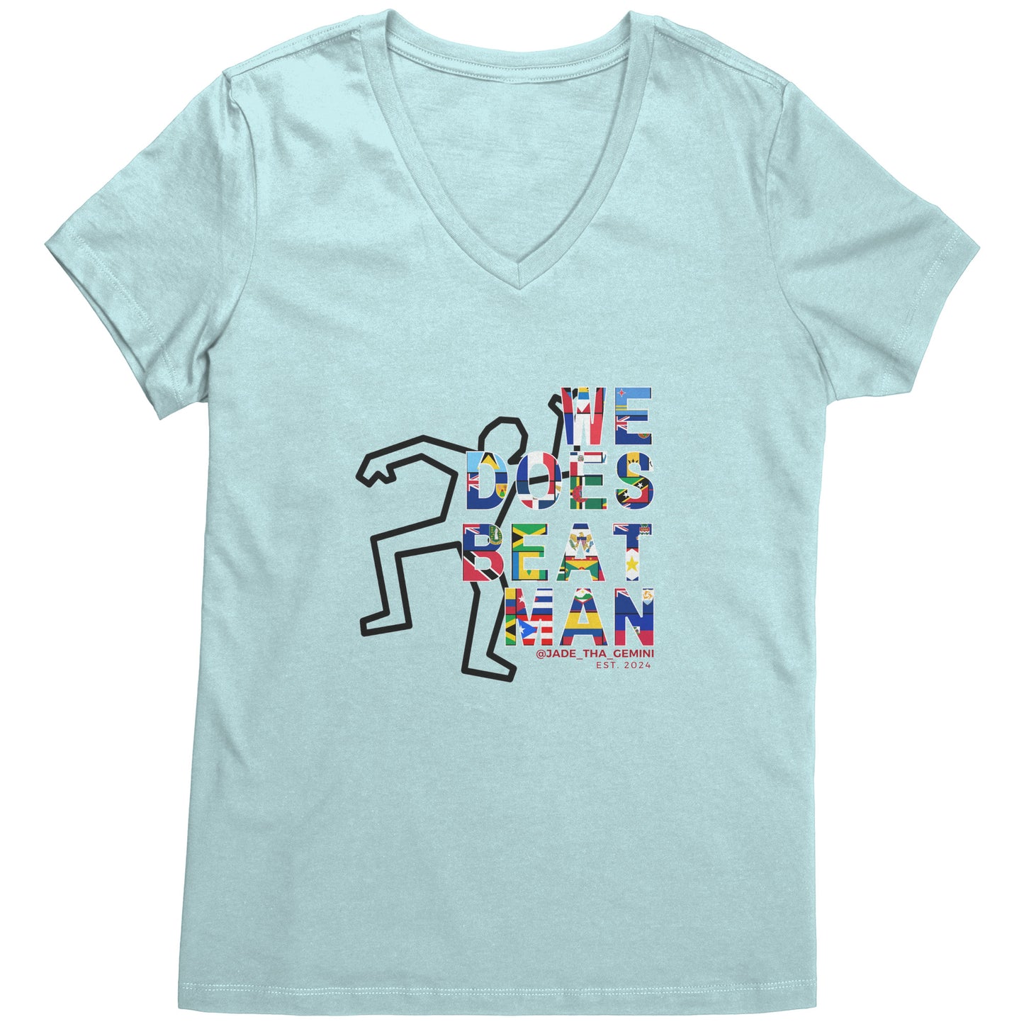 We Does Beat Man Women's V-neck